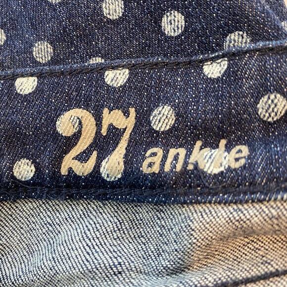 J. Crew Women’s Polka Dot Toothpick Ankle Jeans Size 27 - Picture 5 of 8